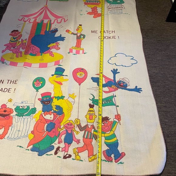 vintage Colourful Sesame Street Character Tapestry - Picture 3 of 4